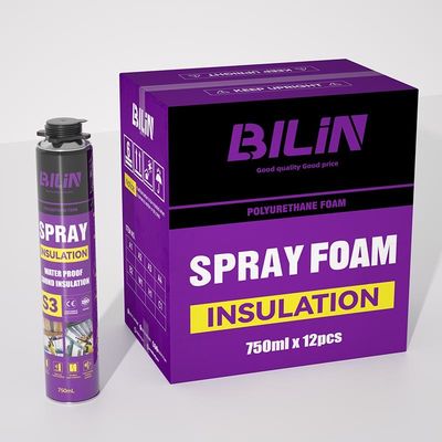 Sustainable Spray PU Foam Safety 750ml High Expansion Polyurethane Foam