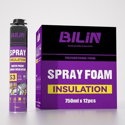 Closed Cell Insulation Polyurethane Spray Foam Polyurethane Foam 750ml Polyurethane Adhesive Spray PU Foam
