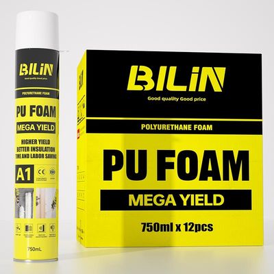 Tidak beracun Polyurethane Ekspansi busa Semprotan Kekuatan tinggi Ketahanan Kelembaban