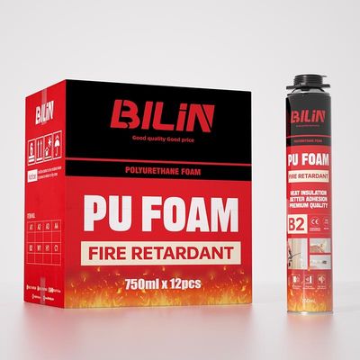 Kemampuan tahan api industri PU Foam Windows Instalasi PU Foam Rated Fire