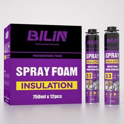Eco Friendly Spray PU Foam Pemanasan Panas Dan Isolasi Suara Polyurethane Foam Spray