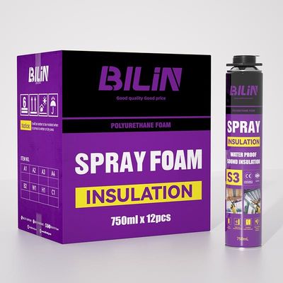 750ml Semprot PU busa Flame Retardant Polyurethane Membesarkan busa Ringan