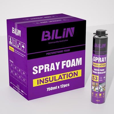 900ml PU Foam Spray yang bisa diperluas dengan perekatannya yang tinggi dan tahan terhadap erosi