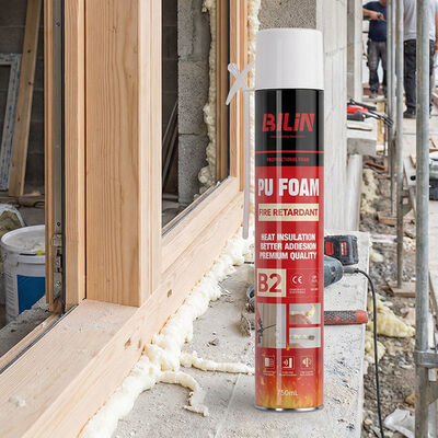 500ml 750ml B2 tahan api busa poliuretan manual jenis jerami untuk perbaikan retak rumah DIY