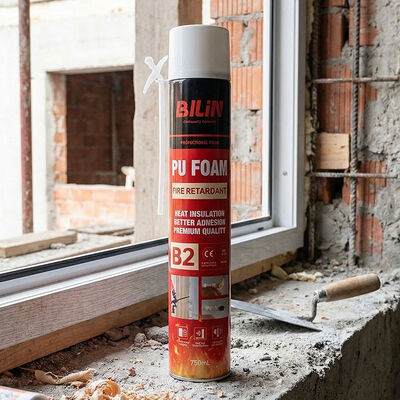 Intumescent Fire Retardant PU Foam Sealant Soundproof dan Fireproof Expanding Foam untuk Fire Doors
