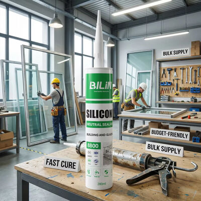 Kualitas Sealant Silikon Putih Ramah Anggaran, Lem Penyembuhan Cepat untuk Pekerjaan Kaca & Penyegelan Sambungan Bangunan, Kemasan Khusus pabrik