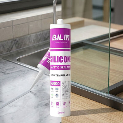 Kualitas Sesuai dengan kebutuhan pelanggan Asetoxy Silicone Sealant Featuring Acetoxy Cure System Cocok untuk tugas penyegelan dan ikatan pabrik