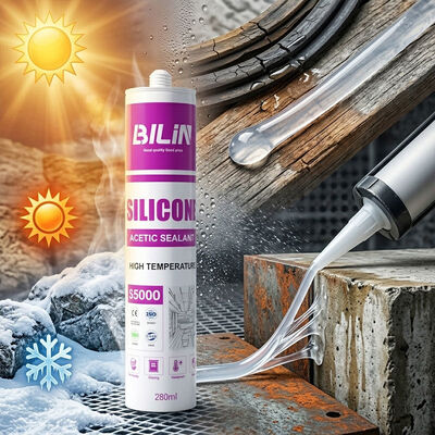 Kualitas High Durability Acetoxy Silicone Adhesive Sealant Dirancang untuk Kondisi yang Sulit Memberikan Adhesi dan Ketahanan terhadap Penuaan pabrik