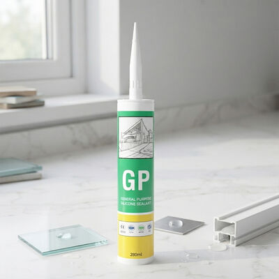Kualitas Biaya Efektif GP Silicone Sealant Adhesive Kuat Lem tahan air Untuk Kaca Logam Bahan UPVC pabrik